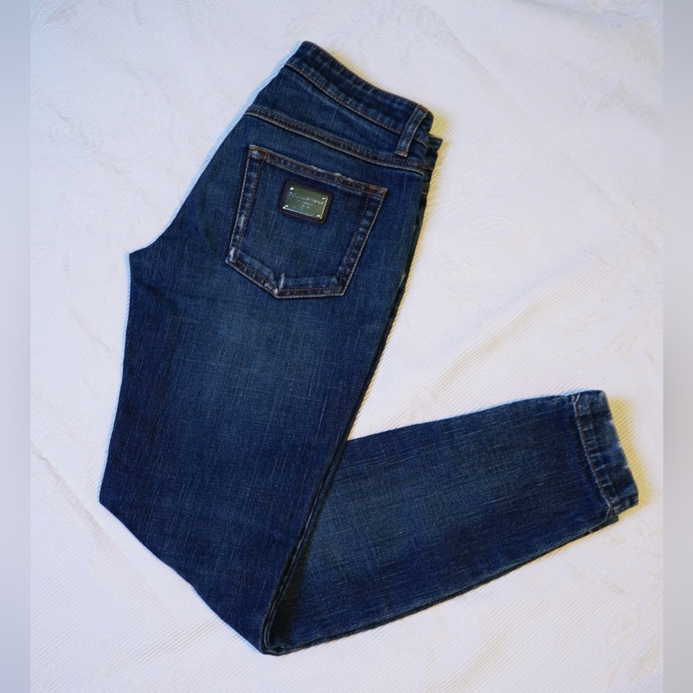 Blue Dolce&Gabbana jeans with zippers